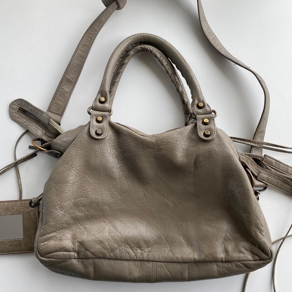 Balenciaga Gray Leather Handbag - Picture 3 of 6